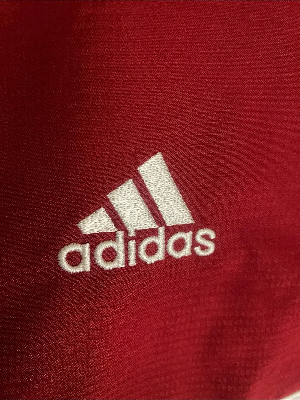 adidas Red and White Indiana Quarter-Zip Windbreaker size large